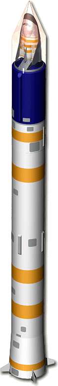 Космический аппарат "БОР-4" на ракете-носителе "Космос-3М" (К65М-РБ5). Рисунок Андрея Маханько