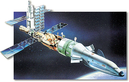 ВКС HERMES пристыкован к комплексу МИР со стороны модуля КВАНТ