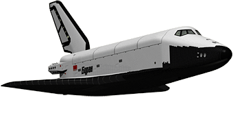Орбитальный корабль "Буран" в посадочной конфигурации