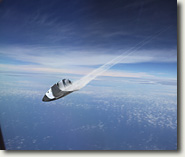 Трансформируемый вариант "Клипера" во время спуска в атмосфере